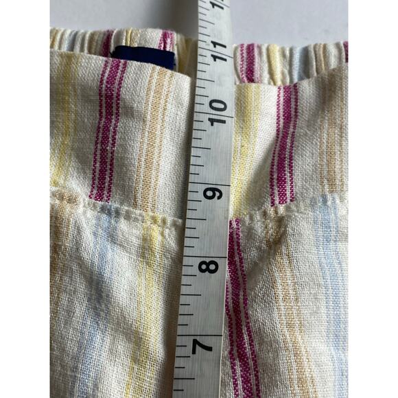 GAP Ivory Striped Linen Blend Casual Shorts Pockets Women's Size Small NWT - Picture 7 of 12